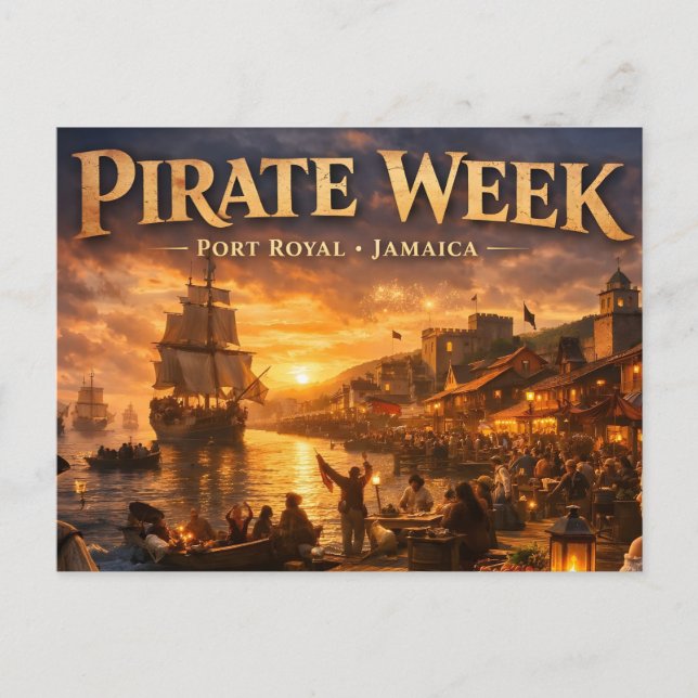 Carte Postale Semaine des pirates à Port Royal (Devant)