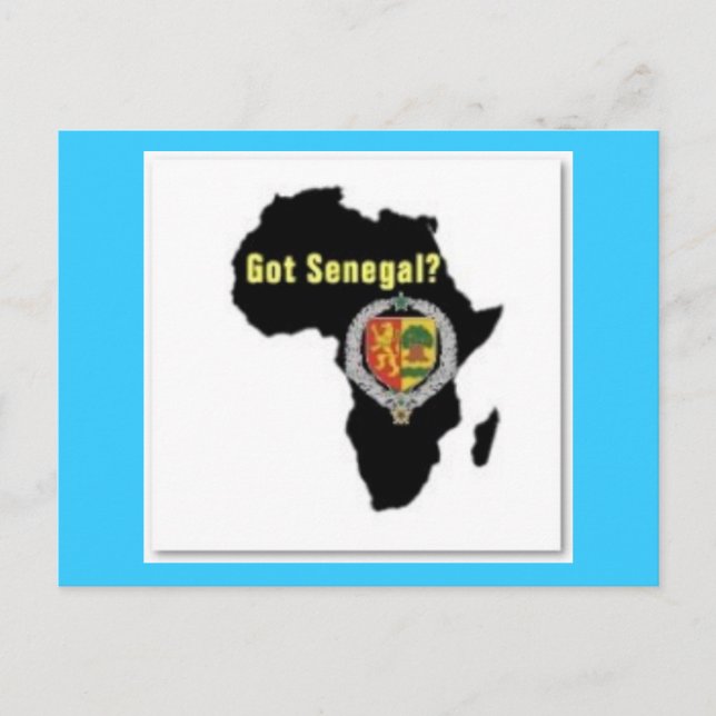 CARTE POSTALE SÉNÉGAL / DRAPEAU SÉNÉGALAIS T-SHIRT ET ETC (Devant)