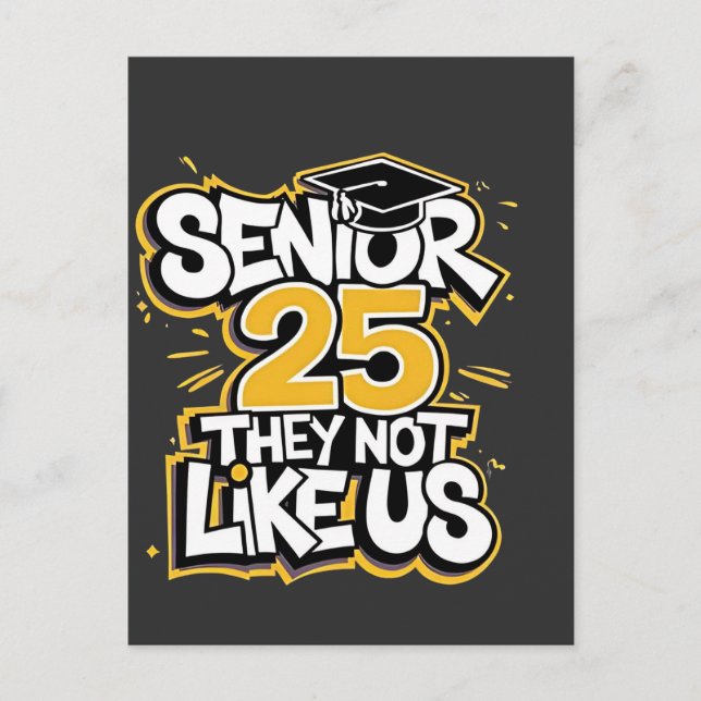 Carte Postale Senior 2025 Ils N'Aiment Pas Les Diplômés U (Devant)