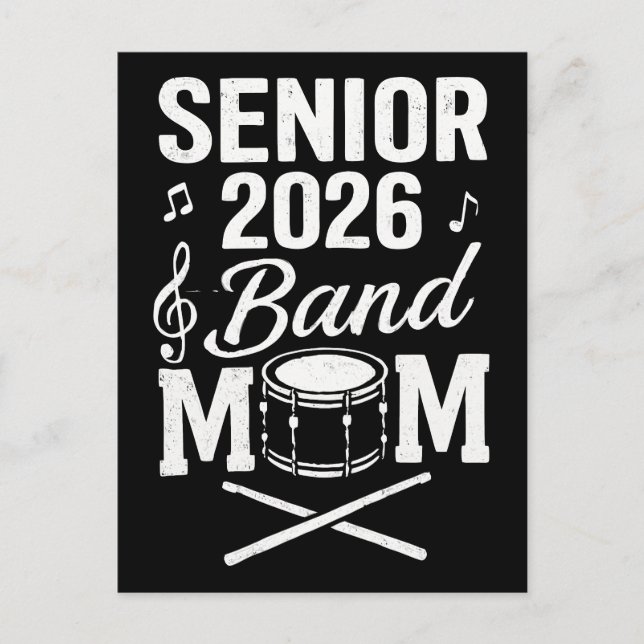 Carte Postale Senior 2026 Band Mom (Devant)