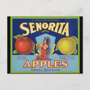 Carte Postale Senorita Apples San Francisco