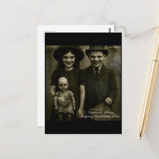 Carte Postale S'enracine dans les vieilles manières de garder le (Devant/Arrière en situation)