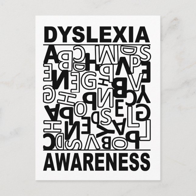 Carte Postale Sensibilisation à la dyslexie Enseignants Élèves  (Devant)