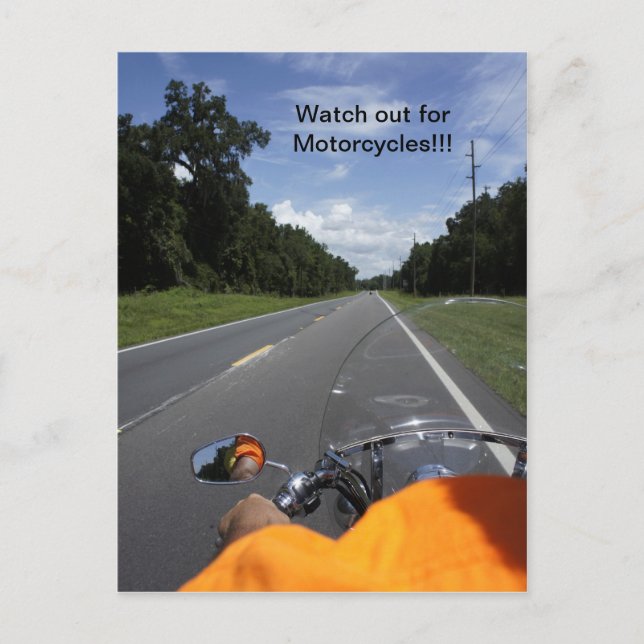 Carte Postale Sensibilisation à la moto (Devant)