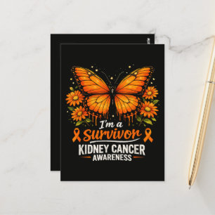Carte Postale Sensibilisation au cancer du rein chez les surviva