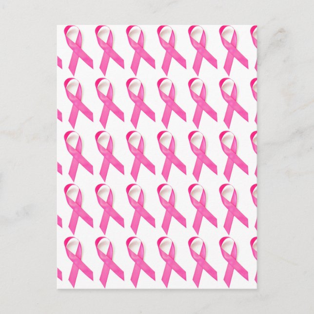 Carte Postale Sensibilisation au cancer du sein Ruban rose (Devant)