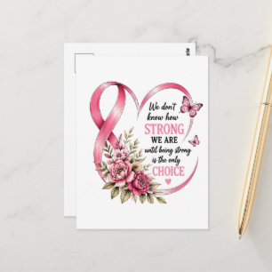 Carte Postale Sensibilisation au cancer du sein Strong Choice