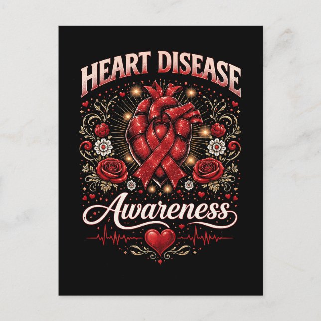 Carte Postale Sensibilisation aux maladies cardiaques (Devant)