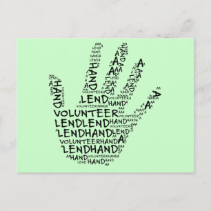 Carte Postale Sensibilisation des bénévoles : tendre une main se
