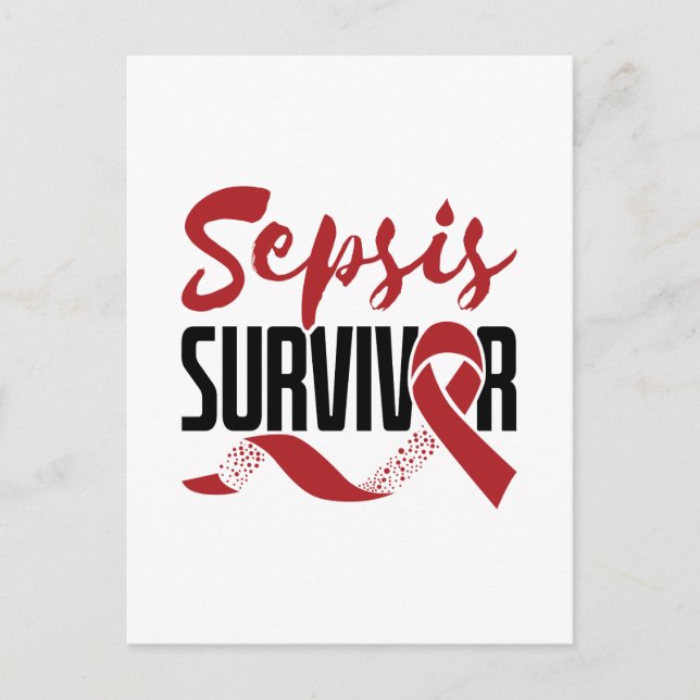 Carte Postale Sensibilisation des survivants de la sepsis (Devant)