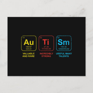 Carte Postale Sensibilisation sur l'autisme Femmes Hommes Enfant