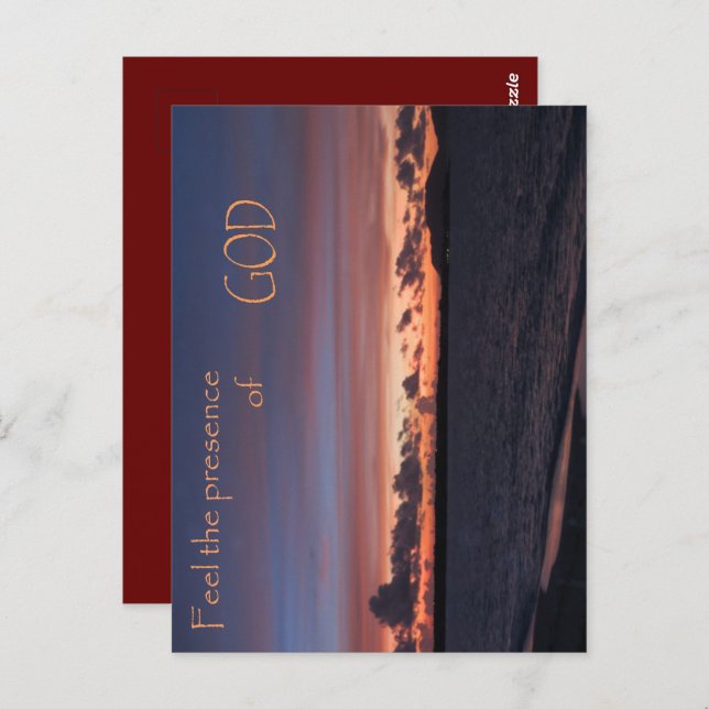 Carte Postale Sentez la présence de DIEU (Devant / Derrière)