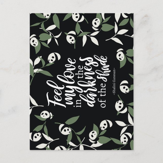 Carte Postale Sentez mon amour dans l'obscurité de l'ombre Noir (Devant)