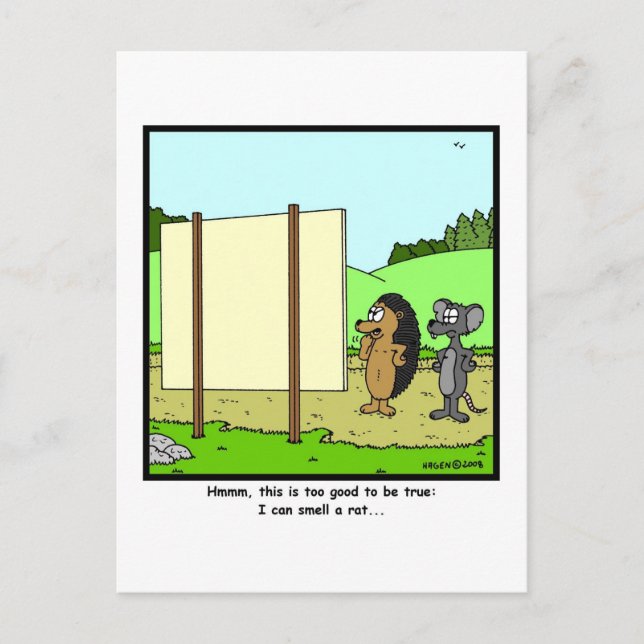 Carte Postale Sentez un rat : Cartoon de rat (Devant)