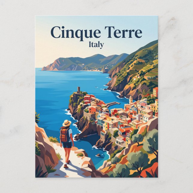 Carte Postale Sentier côtier des Cinque Terre Italie (Devant)