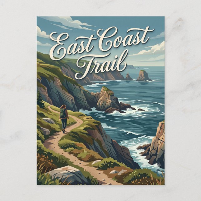 Carte Postale Sentier de la côte est Canada (Devant)