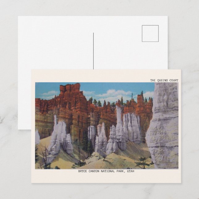 Carte Postale Sentier de Queen's Garden - Cadeaux de Bryce Canyo (Devant / Derrière)