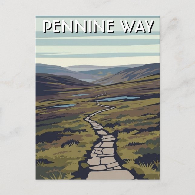 Carte Postale Sentier des Pennines Voyage en Angleterre (Devant)