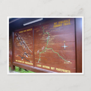 Carte Postale sentier du sommet du Kinabalu