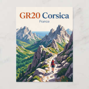 Carte Postale Sentier GR20, Corse France