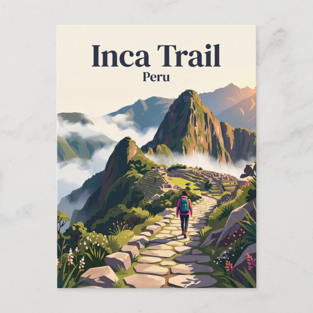 Carte Postale Sentier inca Pérou (Devant)