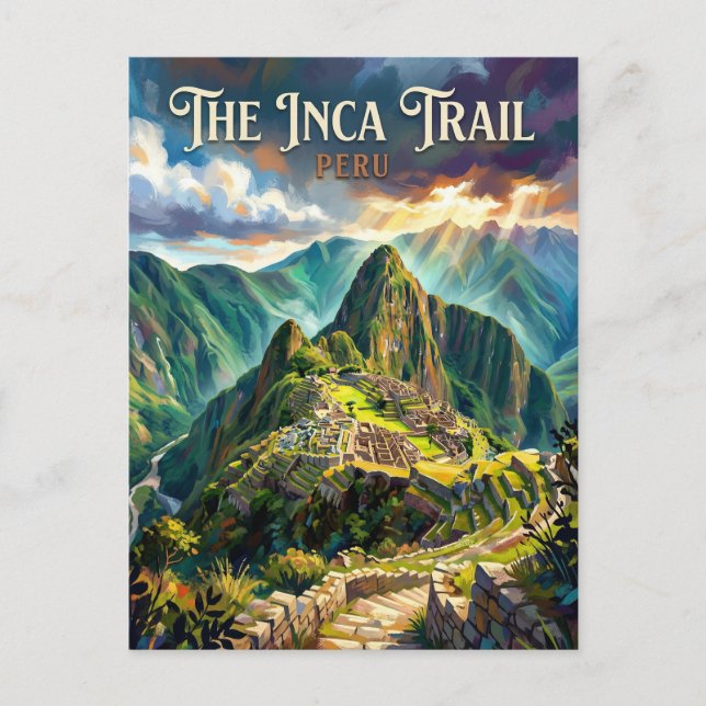 Carte Postale Sentier inca vers Machu Picchu Pérou (Devant)