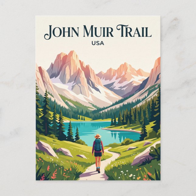 Carte Postale Sentier John Muir USA (Devant)
