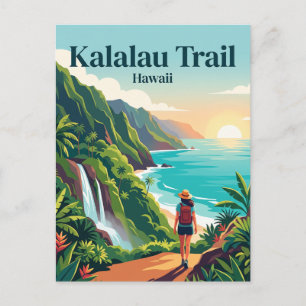 Carte Postale Sentier Kalalau Kauai USA