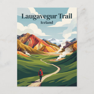 Carte Postale Sentier Laugavegur Islande