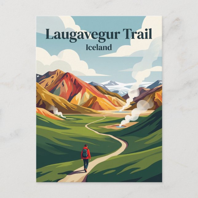 Carte Postale Sentier Laugavegur Islande (Devant)