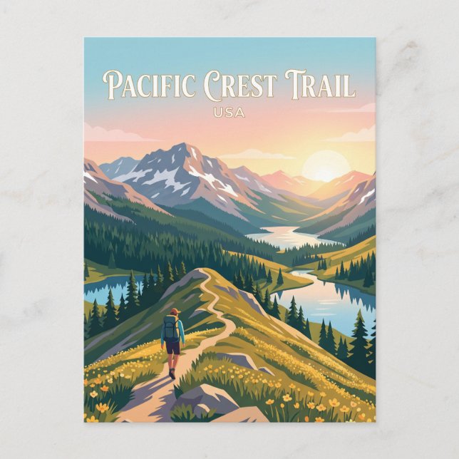 Carte Postale Sentier Pacific Crest USA (Devant)