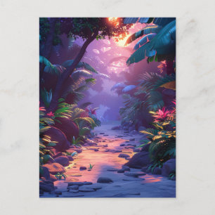 Carte Postale Sentier tropical hawaïen 