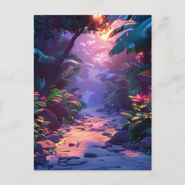 Carte Postale Sentier tropical hawaïen  (Devant)