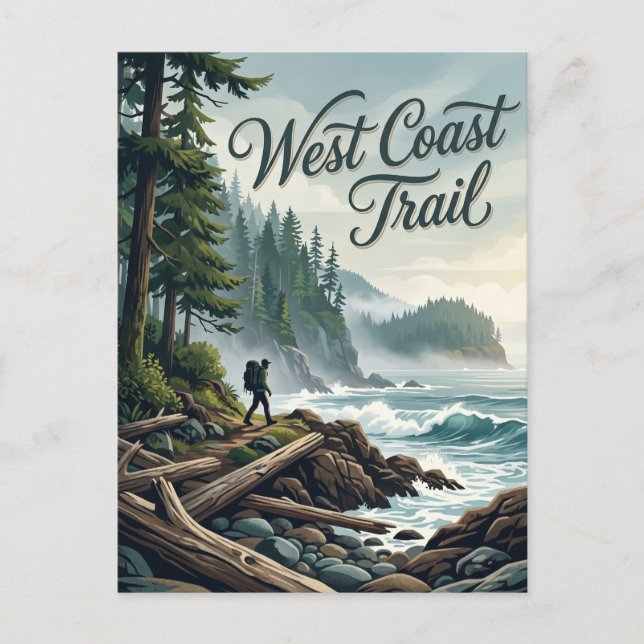 Carte Postale Sentier West Coast Canada (Devant)