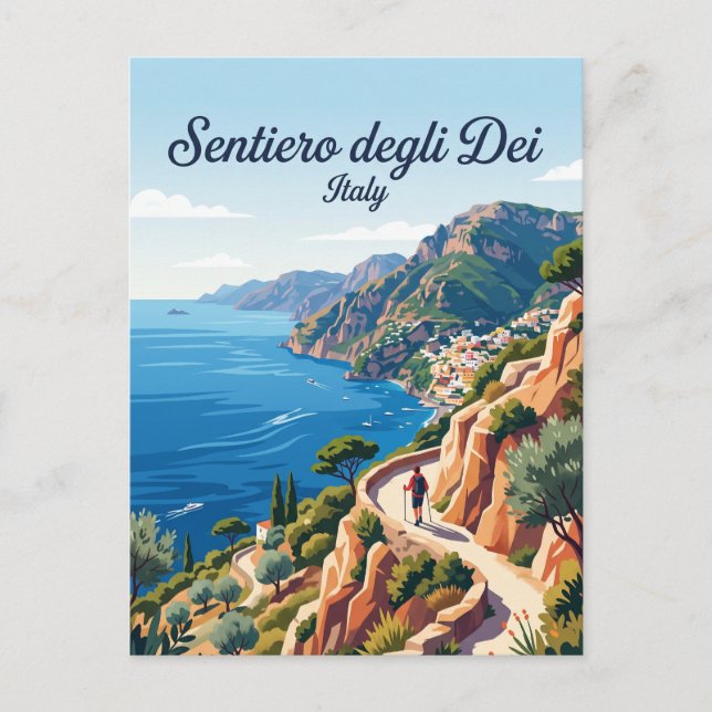 Carte Postale Sentiero degli Dei Italie (Devant)