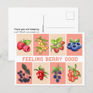 Carte Postale SENTIMENT BERRY BONNE Fraise sur mesure