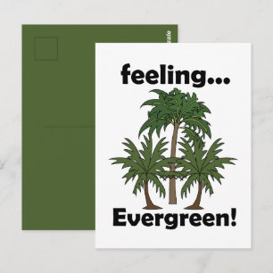 Carte Postale Sentiment de palmier Toujours vert Tropical Annive