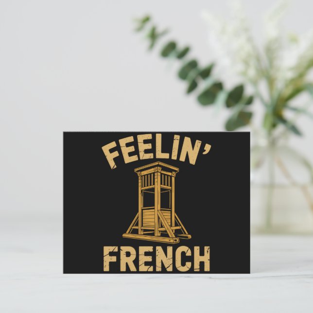 Carte Postale Sentiment guillotine vintage français (Debout devant)