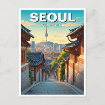 Séoul Bukchon Coucher de soleil sud-coréen