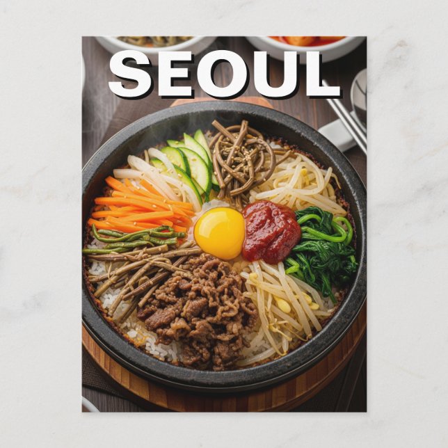 Carte Postale Séoul Corée du Sud Bibimbap (Devant)