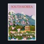 Carte Postale Séoul Corée du Sud Voyage Art Vintage rétro<br><div class="desc">vintage,  rétro,  voyage,  moderne,  aquarelle,  classique,  Séoul,  cartes postales de la Corée du Sud,  Corée du Sud, </div>