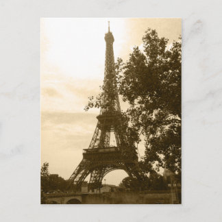 Carte Postale Sepia Eiffel Tower