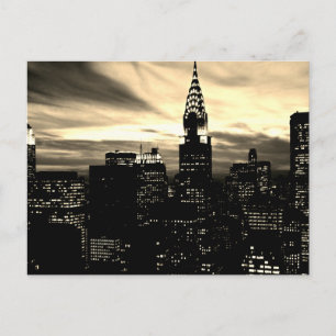Carte Postale Sepia New York City Midtown