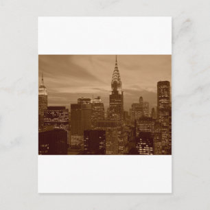 Carte Postale Sepia Tone New York
