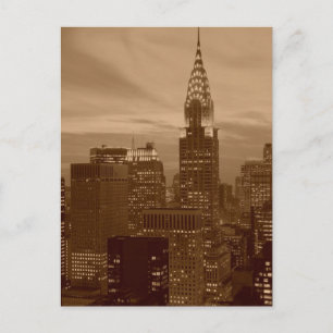 Carte Postale Sepia Tone New York