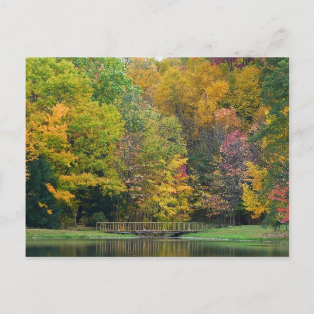 Carte Postale Sept Ponts de Source Cascade II Paysage d'Automne (Devant)
