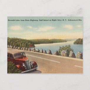 Carte Postale Septième lac, Golf Island, Inlet New York