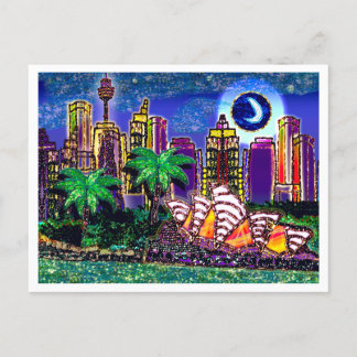 Carte Postale Sequin Art Moonlight Sydney Australi