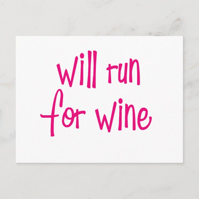 Carte Postale Sera couru pour le vin (Devant)