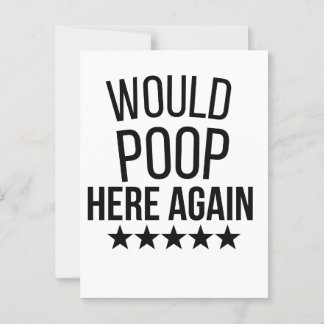 Carte Postale Serait Poop ici encore FunnSticker Vinyl Coupé sur